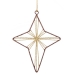 Gold & Brown Star Glittered Wire Decoration - 14cm
