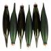 Dark Green Glass Icicle Hangers - 6 x 15cm