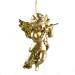Gold Hanging Angel With Flute - 10cm