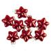 Shiny Red Glass Star Decorations - 8 x 40mm