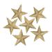 Pack Of 6 X 100mm Gold Shatterproof Star Hanging Decorations