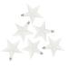 Pack Of 6 X 100mm White Shatterproof Star Hanging Decorations