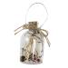 Glass Bottle Hanging Decoration With Pinecone & Berry  - 5.5cm X 10cm