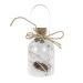 Glass Bottle Hanging Decoration With Pinecone & Snow  - 5.5cm X 10cm