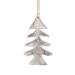 Silver Coloured Aluminium Tree Decoration - 6cm x 10.5cm