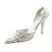 White Glitter Finish Shoe Hanging Decoration - 13cm