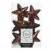 Pack Of 6 x 75mm Mixed Finish Shatterproof Star Hanging Decorations - Rosewood Brown