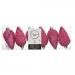 Pack Of 6 Bubblegum Pink Shatterproof Glitter Pinecone Decorations - 4.5cm X 8cm