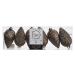Pack Of 6 Pale Brown Shatterproof Glitter Pinecone Decorations - 4.5cm X 8cm