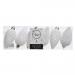 Pack Of 6 Winter White Shatterproof Glitter Pinecone Decorations - 4.5cm X 8cm