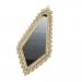 Gold Diamond Shaped Mirror Hanging Decoration - 15cm