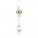 Acrylic Diamond Dropper With Gold, Diamante And Pearl Detail - 13cm