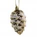 Gold Shiny Shatterproof Pinecone Decoration With Glitter - 9cm