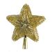 Light Gold Tinsel Tree Top Star - 23cm