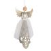 Champagne Gold Tree Top Angel With Pointed Wings - 21cm