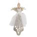 Champagne Gold Tree Top Angel With Spiked Wings - 21cm