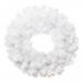 White Artificial Noble Fir Wreath - 90cm