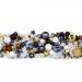 White & Iridescent Mix With White, Blue, Brown & Gold Baubles Tinsel Disc Twig Garland - 2.7m X 250mm