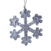 Silver Icy Snowflake Hanging Decoration - 30cm