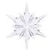 Acrylic Transparent Spiky Snowflake Decoration - 16cm