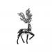 Elegant Silver Reindeer Hanging Decoration - Design 2