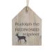 ''Rudolph The Red Nosed Reindeer'' Wooden Sign - 13cm X 17cm