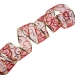 Red With Red Glitter Swirls Design Wire Edged Sheer Ribbon - 6cm X 2.7m