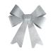 Silver Glitter Bow Decoration - 50cm x 36cm