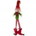 Plush Green & Red Dangly Legged Springy Elf - 50cm