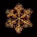 Gold With Warm White LEDs Starburst Snowflake Silhouette - 90cm