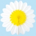 Yellow/White Paper Rosette Flower - 30cm