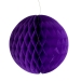 Purple Flame Resistant Honeycomb Paper Ball Hanging Decoration - 30cm