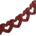 Bordeaux Red Paper Heart Garland - 3m