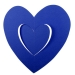 Blue Hanging Paper Heart Decoration - 30cm