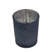 Grey Frosted Flecked Glass Candle Holder - 65mm