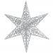 Hanging Silver Glitter 3D Filigree Star Decoration - 35cm