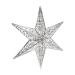 Hanging Silver Shiny 3D Filigree Star Decoration - 35cm