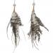 Black & White Natural Feather Hanging Decoration - 20cm