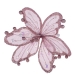 Pink & Iridescent Sheer Flower Clip - 20cm