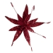 Red Glitter Fern Flower On Clip - 17cm
