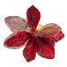 Red Glitter & Beaded 70cm Magnolia Flower Spray