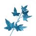 Turquoise Glitter Finish Ivy Spray - 68cm