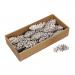 Pack Of 20 X 10cm White Wash Strobus Pine Cones On Wire