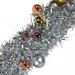 Silver & Iridescent Garland With Warm White Low Voltage LED String Light - 40cm X 2m - No Baubles