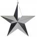 5 Point Shiny Silver Star - 20cm
