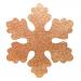 Champagne Gold Glitter Display 6 Pointed Snowflake Decoration - 40cm